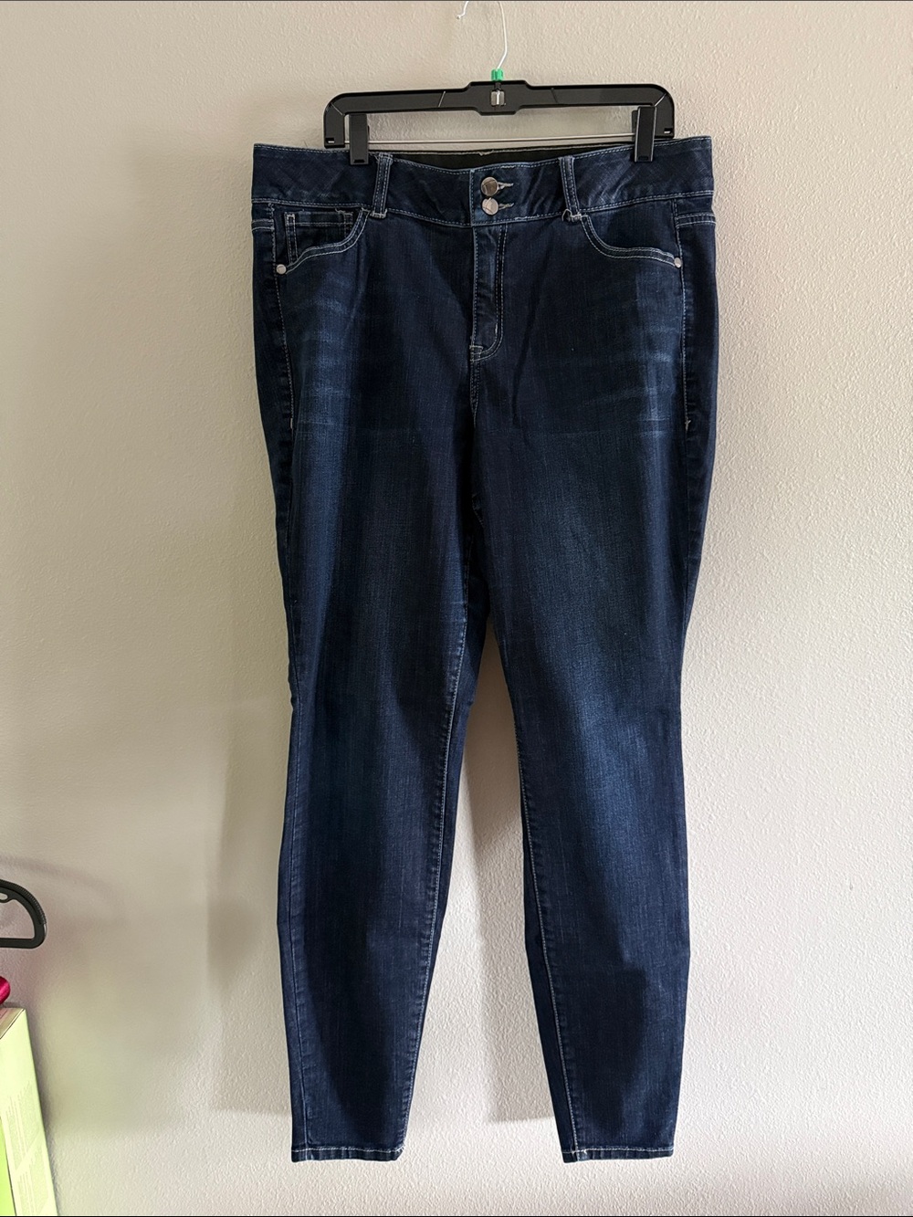 Lane Bryant Dark Indigo Skinny Jeans 16 LONG